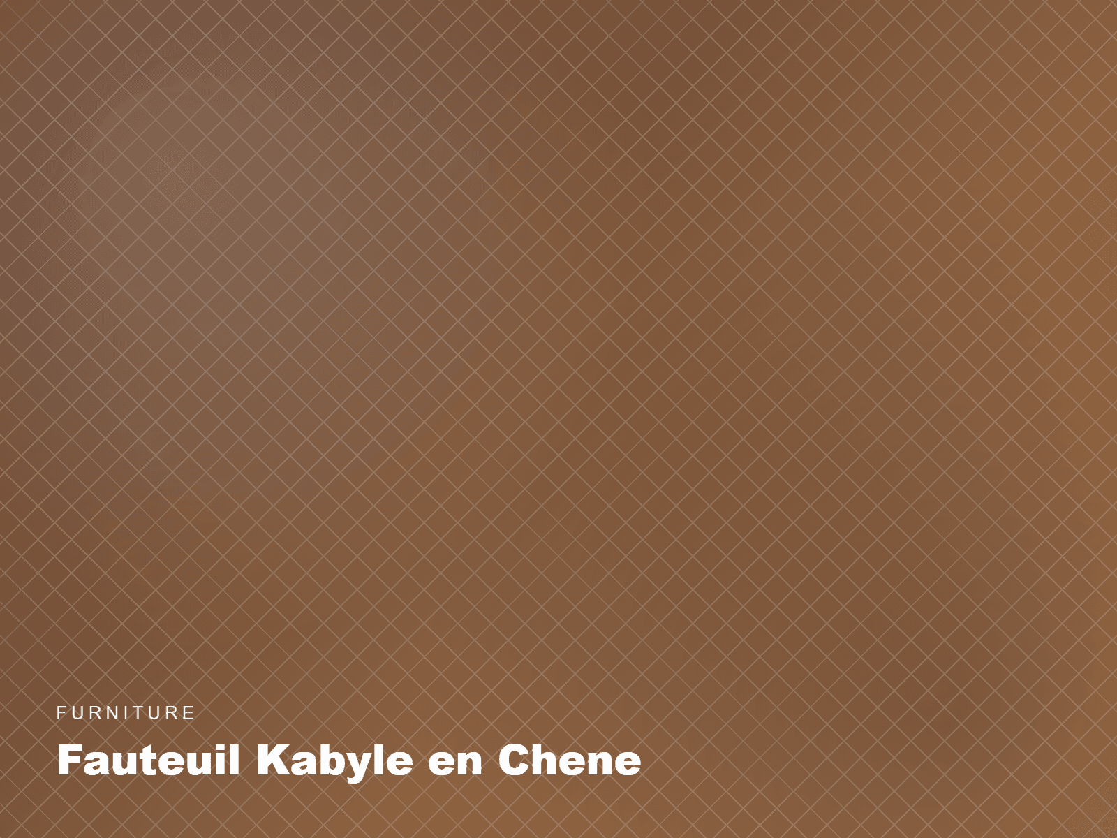 Fauteuil Kabyle en Chene